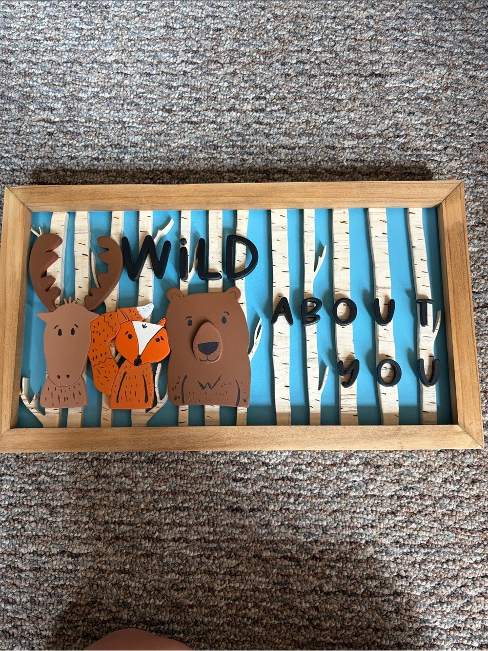 Wild About You Blue and Brown Woodland Wall Decor